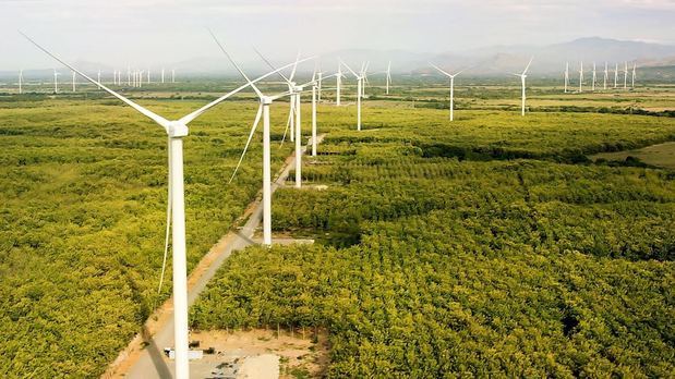 Parque eólico Laudato Si en Panamá, de 215MW, el más grande de Centroamérica y Caribe. Detalle del parque eólico Laudato Si en Panamá, de 215MW, el más grande de Centroamérica y Caribe.