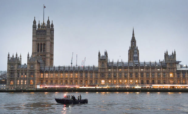 Vista del Palacio de Westminster, sede del Parlamento británico.