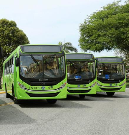 Los autobuses de la OMSA disponibles de seis de la mañana a tres de la tarde.
