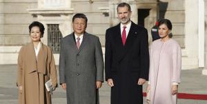 Los Reyes presiden la primera bienvenida a España a un presidente chino en 13 años