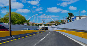 Obras Públicas deja abierto al tránsito el paso a desnivel de la 27 de Febrero con Gómez.