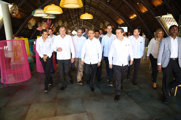 Recepción inaugural del Club Med Miches Playa Esmeralda, en la provincia El Seibo, encabezada por el presidente Danilo Medina junto a Henri Giscard d’ Estain, presidente de Club Med.