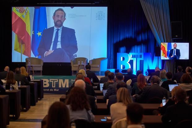 El secretario de Estado de Turismo, Fernando Valdés Verelst, interviene en la inauguración del foro BTM celebrado en Lloret de Mar.