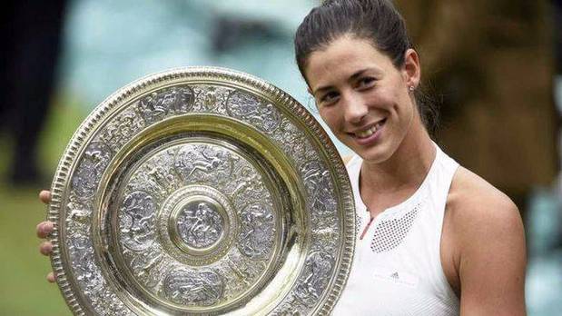 La tenista Garbiñe Muguruza, que se ha coronado en Wimbledon