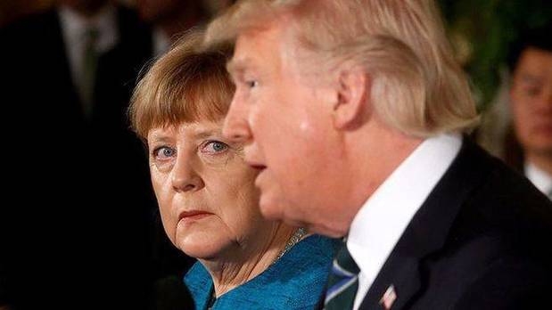 Angela Merkel y Donald Trump.