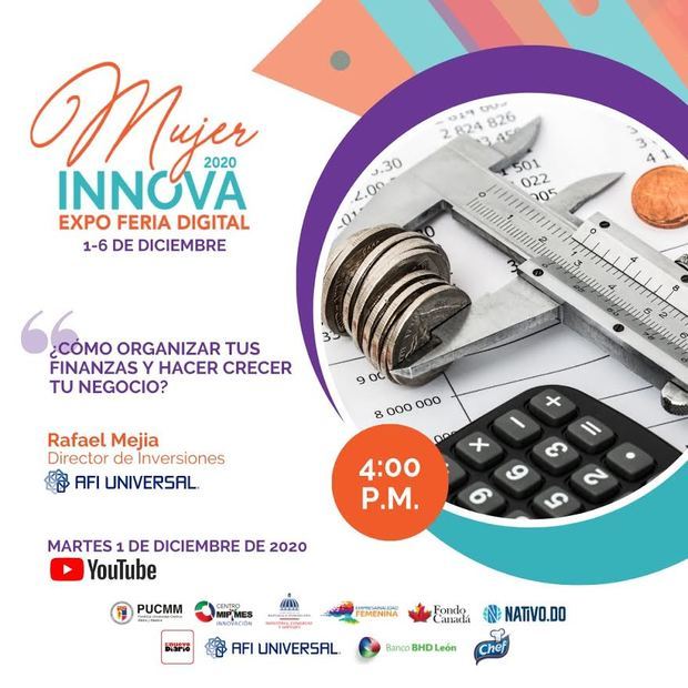 Afiche apertura Feria Virtual Mujer Innova 2020.