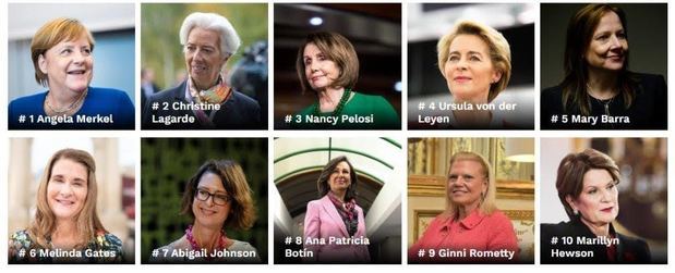 Las diez mujeres más poderosas del mundo en 2019.