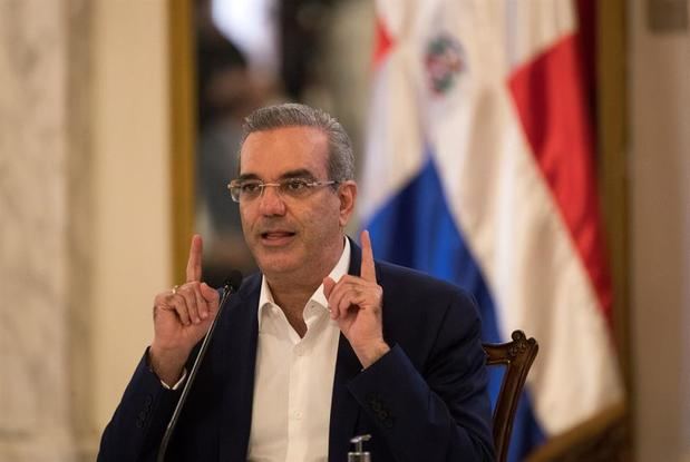 El presidente de República Dominicana, Luis Abinader, pronuncia hoy un discurso en el Palacio Nacional, en Santo Domingo, República Dominicana.
