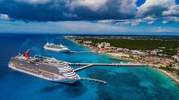 Fotografía de archivo fechada el 11 de agosto de 2019 que muestra un crucero en la isla de Cozumel, México.