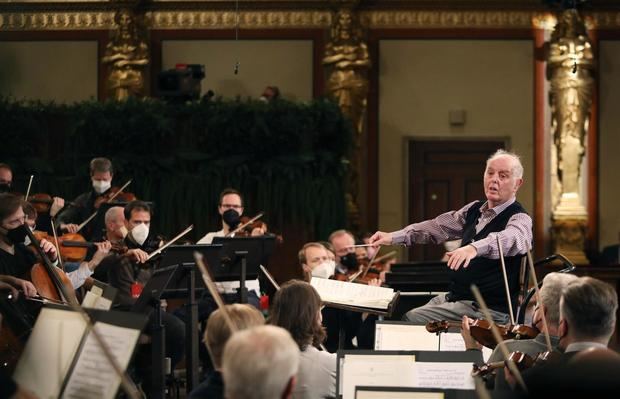 Ensayo de la Filarmónica de Viena para el tradicional Concierto de Año Nuevo 2022, dirigido por Daniel Barenboim, en Viena, Austria.