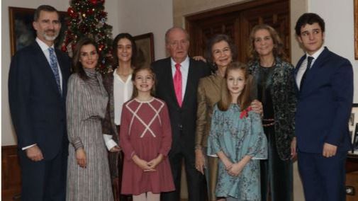 Almuerzo familiar en el Palacio de la Zarzuela.