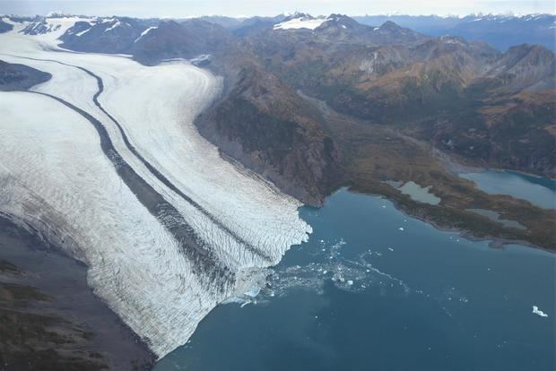 El glaciar del Oso ha retrocedido más de 5 kilómetros desde 1984 hasta 2021, según el nuevo estudio. U.S. National Park Service/Deborah Kurtz. Fotografía facilitada por la Universidad de Washington.