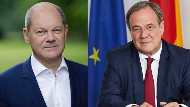 Olaf Scholz y Armin Laschet.