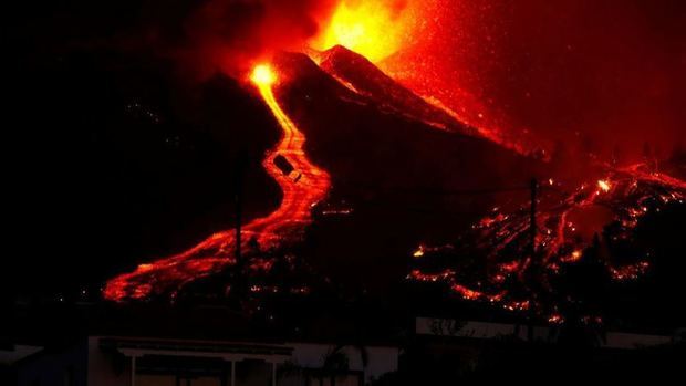 El volcán de La Palma.