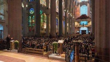 Misa en la Sagrada Familia.