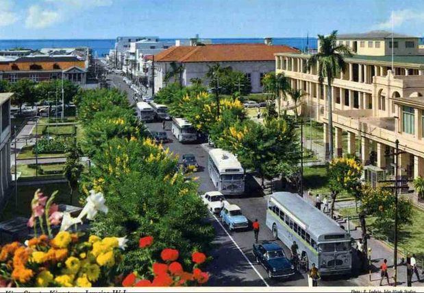 Vista aérea de Kingston, capital de Jamaica.