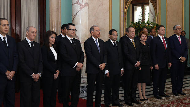 Danilo Medina juramenta nuevos miembros Tribunal Superior Electoral y Suprema Corte de Justicia .
