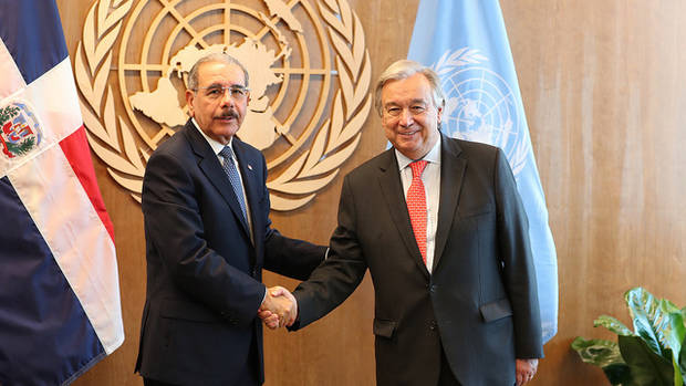 Presidente Danilo Medina sostiene bilateral con secretario general ONU, António Guterres