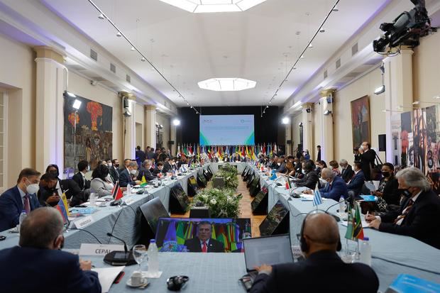 Los ministros de Relaciones Exteriores y jefes de delegación de los países que integran la Comunidad de Estados Latinoamericanos y Caribeños, Celac.