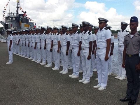Ceremonia de recibimiento del crucero nacional para guardamarinas Otoño 2017.
