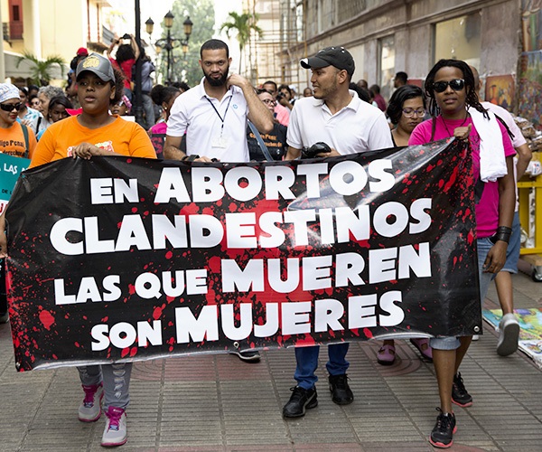 Manifestación a favor de la despenalización del aborto