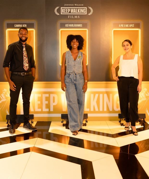 Ganadores Keep Walking Films, Isaac Morantus, Ana Espino y Julia Lucrecia Taveras.