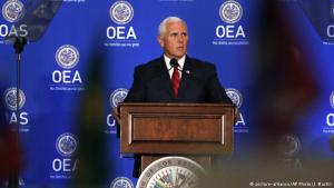 Pence pide expulsar a Venezuela de la OEA para devolver 
