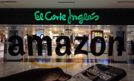 El logo de Amazon en El Corte Inglés. 