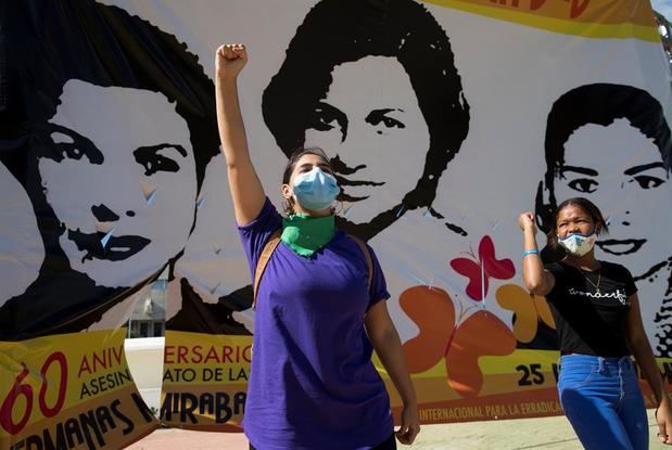 Fotografía tomada el pasado 25 de abril en la que se registró un homenaje a las hermanas Mirabal, tres activistas asesinadas hace 60 años durante la dictadura de Rafael Trujillo, en cuyo honor se celebra el Día Internacional de la No Violencia contra la Mujer.