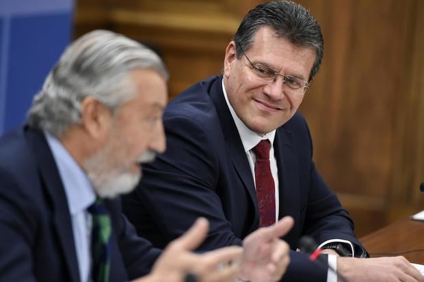 Fotografía de archivo en la que se registró al vicepresidente de la Comisión Europea (CE) para las Relaciones Interinstitucionales, Marcos Sefcovic.