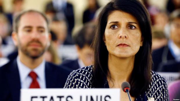 La embajadora de Estados Unidos ante la ONU, Nikki Haley, advirtió que su país podría retirarse del Consejo de Derechos Humanos si este no interviene en lugares como Venezuela.