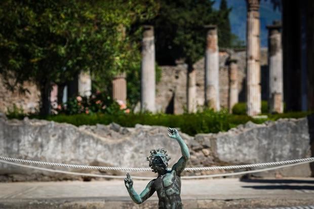 Las ruinas de Pompeya, la ciudad romana enterrada por la erupción del Vesubio en el 79 d.C.