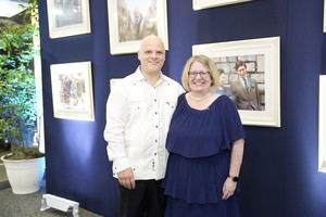 Carol van der Walt y su esposo.