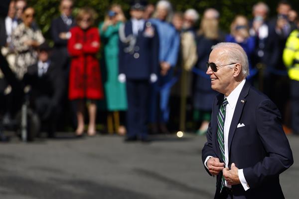 El presidente estadounidense, Joe Biden durante su visita.