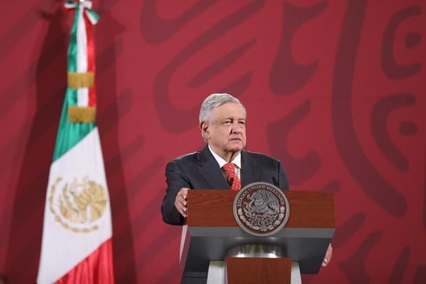 El presidente de México, Andrés Manuel López Obrador, ofrece una rueda de prensa matutina en el Palacio Nacional de Ciudad de México, México.