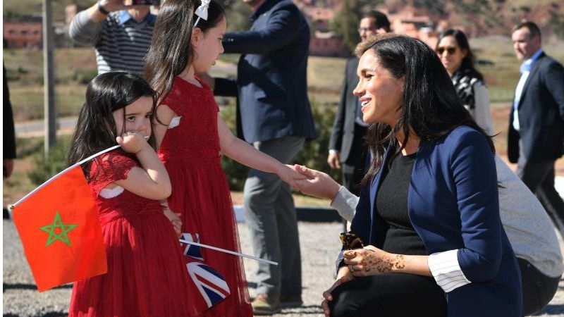 Meghan, del &#34;baby shower&#34; neoyorquino a la escuela rural de ni&#241;as en Marruecos