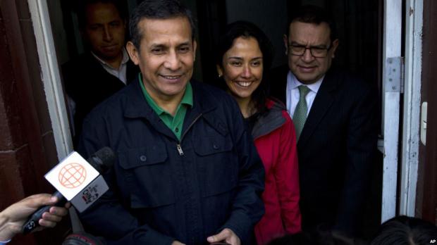 Ollanta Humala y a su esposa Nadine Heredia 