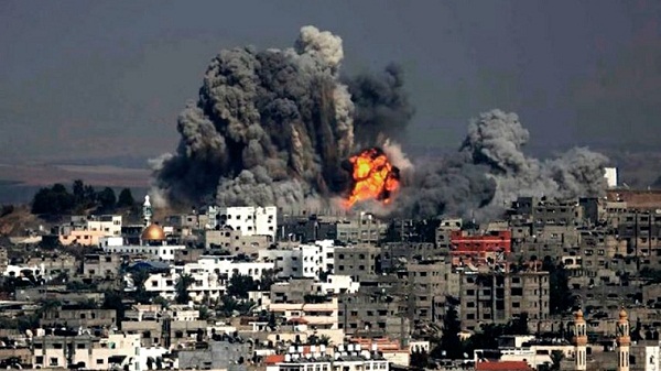 Bombardeo en Franja de Gaza