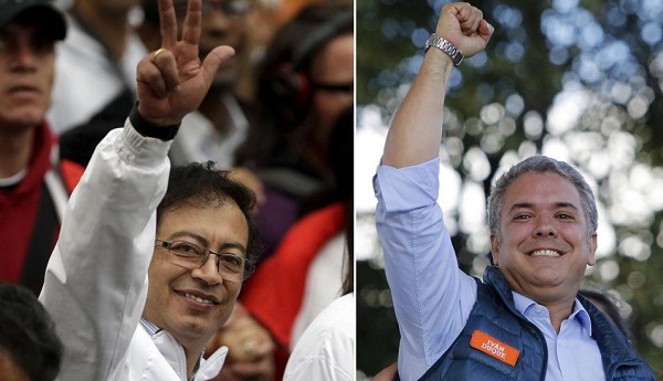 Iván Duque  y Gustavo Petro 