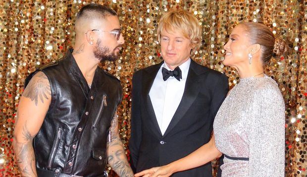 Maluma, Owen Wilson y Jennifer Lopez.