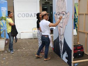 Oscar Abreu rinde homenaje a Juan Bosch y Virgilio Díaz Grullón con su arte