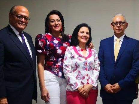 José Silié Ruiz, Rafaela Matos, Rosel Fernández y Elbi Morla.