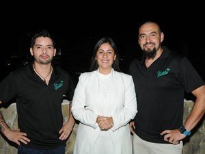 Nicolás Núñez, Linette Lantigua y Braulio Barria.