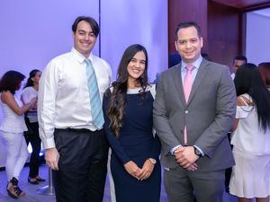 Jorge Rodríguez, Gyselle González y Luis de León.