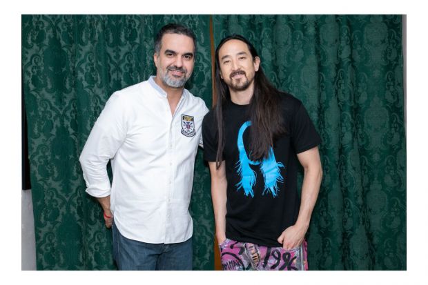 Carlos Graveley y Steve Aoki.