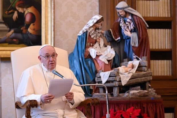 El papa Francisco en la audiencia general del miércoles, 16 de diciembre.