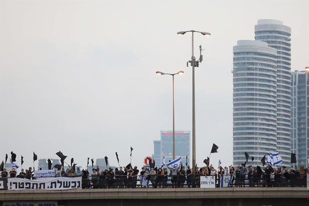 Décima semana consecutiva de protestas para pedir la dimisión de Netanyahu