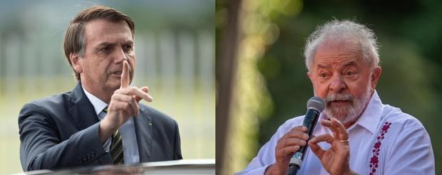 Combo de fotografías de archivo que muestra a los candidatos presidenciales brasileños Luiz Inácio Lula da Silva y Jair Bolsonaro.