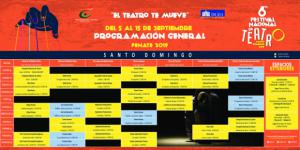 Programación del 6ta edición Festival Nacional de Teatro Santo Domingo 2019