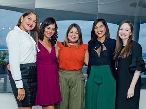 Joanna Cuello, Katherine Pérez, Jeanny Rodríguez, Elizabeth Reyes y María Gabriella Taveras.